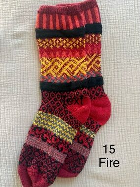 Solmate Socks Fire Patterned Crew Socks